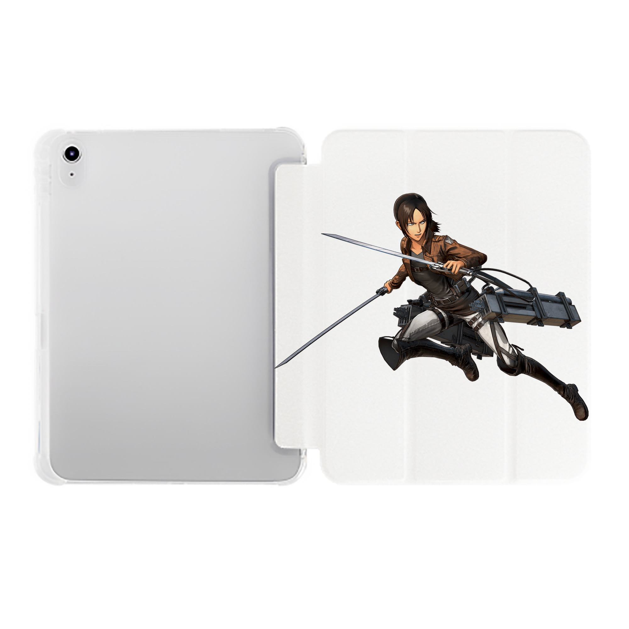 （画像用） 進撃の巨人 Attack on Titan IPad ケース ペン収納付き 三つ折りスタンド PUレザー×シリコン 対応機種9.5/10.5/10.9インチ